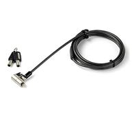 StarTech Laptop Cable Lock 6.5' (2m) 3-in-1 Keyed Anti-Theft Steel – K-Slot, Nano & Wedge with Keys