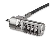 StarTech Laptop Cable Lock LTLOCK4D – 6.5ft (2m) 4-Digit Combination, Vinyl-Coated Steel – Silver