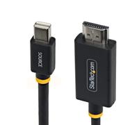 StarTech Mini DisplayPort to HDMI 2.0 Cable 2m (6ft) - 4K 60Hz, HBR3, HDCP 2.3, Active, Black