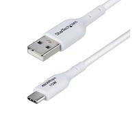 StarTech.com USB-A to USB-C Charging Cable 6.6ft (2m) Charge & Sync 3A USB 2.0 TPE Jacket White