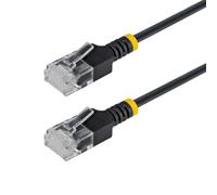 StarTech 2m Black Ultra Slim CAT6a Ethernet Cable, Snagless, UTP, Pure Bare Copper Wire, 34AWG Slim RJ45 Network Patch Cord