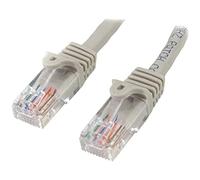 StarTech.com 2 m Gray Cat5e Snagless RJ45 UTP Patch Cable - 2m Patch Cord - Ethernet Patch Cable - RJ45 Male to Male Cat 5e Cable (45PAT2MGR) , Grey