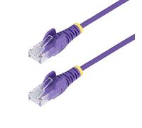 StarTech.com 2m Purple Slim CAT6 Ethernet Cable Snagless 100W PoE UTP LSZH 28AWG Pure Bare Copper Wire Slim RJ45 Network Patch Cord w/Strain Reliefs Fluke Tested