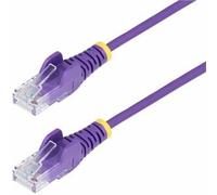 StarTech.com 2m Purple Slim CAT6 Ethernet Cable Snagless 100W PoE UTP LSZH 28AWG Pure Bare Copper Wire Slim RJ45 Network Patch Cord w/Strain Reliefs Fluke Tested