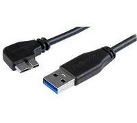 StarTech.com Slim Micro-USB 3.0 Cable - M/M - Left-Angle Micro USB - 2m (6ft)