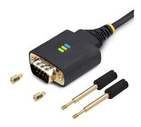StarTech 2m USB to Serial Adapter Cable, FTDI (1P6FFC-USB-SERIAL) | USB-A to DB9 RS232, Interchangeable DB9 Screws Nuts, COM Retention, LED Indicators