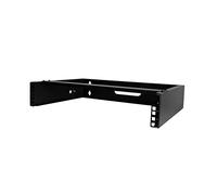StarTech 2U 19in Wall-Mount Network Rack, 14in, 77lb (RACK-2U-14-BRACKET) | Low-profile shallow rack, M6 screws and cage nuts, Fits gear up to 12in deep, Rear cable slot, Steel