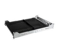 StarTech 2U Sliding Vented Shelf, 22.7kg/50lb, Cable Arm (UNISLDSHF192) | Pull-out tray with locking feature, 27.7-31.6in adjustable depth, Integrated cable management arm, 22.7kg load