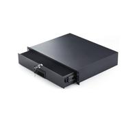 StarTech 2U Steel Lockable 19-inch Rackmount Drawer for AV, Network, Server | 22lb (10kg) Capacity, Rear Cable Pass-through Holes, Keys Included, Lockable Drawer for AV, Network Racks or Cabinets