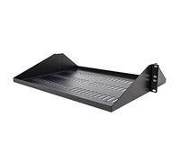 StarTech.com 2U Server Rack Shelf, Center Mounted Universal Vented Rackmount Cantilever Tray for 19" Network Equipment Rack, Heavy Duty Steel, 200lb Capacity, 14" Deep, Black