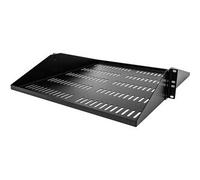 StarTech.com 2U Server Rack Shelf Center Mounted Universal Vented Rackmount Cantilever Tray for 19" Network Equipment Rack Heavy Duty Steel 200lb Capacity 20" Deep Black