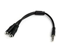 StarTech.com Headset adapter for headsets with separate headphone / microphone plugs - 3.5mm 4 position to 2x 3 position 3.5mm M/F