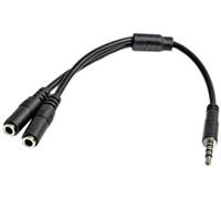 StarTech.com Headset adapter for headsets with separate headphone / microphone plugs - 3.5mm 4 position to 2x 3 position 3.5mm M/F