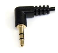 Startech 3 Ft Slim 3.5Mm Right Angle Stereo Audio Cable M/M Easily Connect An Ip