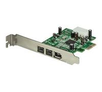 Startech 3 Port 2B 1A 1394 Pci Express Firewire Card 2 X 9-Pin Female Ieee 1394B