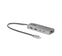 StarTech 3-Port USB-C Hub, 10Gbps, with 2.5GbE and 100W PD Pass-Through | 2.5Gbps Ethernet, Attached 1ft 30cm TPE cable, Portable, Wake-on-LAN RJ45, MAC address cloning, For MacBook iPad