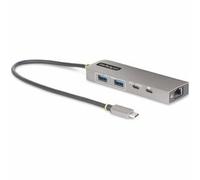 StarTech.com 3-Port USB-C Hub with 2.5 Gbps Ethernet and 100W Power Delivery Pass-Through Port USB 3.2 10Gbps 2x USB-A/1x USB-C Portable USB Type-C Adapter Hub