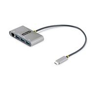 StarTech 3-Port USB-C Hub with Gigabit Ethernet, 5Gbps, USB-A Splitter | 3x USB-A splitter, Wired networking, Windows, macOS, Linux, iPadOS, ChromeOS, Android, MAC address changer
