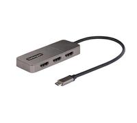 StarTech 3-Port USB-C Multi-Monitor Adapter, USB Type-C to 3x HDMI MST Hub, T...