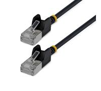 StarTech 30cm Black Ultra Slim Cat6A Ethernet Cable, Snagless, FTP, Pure Bare Copper Wire, 34AWG Slim RJ45 Network Patch Cord