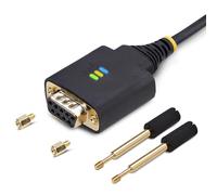 StarTech.com USB to Null Modem Serial Adapter Cable 1ft (30cm) USB-A to DB9 RS232 FTDI COM Retention