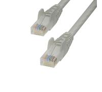 StarTech 30m Gray Cat6 Ethernet Cable, Snagless, 24AWG (CAT6UTP30MGR) | 100W PoE delivery, 24AWG copper, Gold-plated RJ45, Patch Cable, Ethernet Cord, Pure Bare, Network, UTP, 250MHz