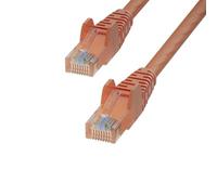 StarTech 30m Orange Cat6 Ethernet Cable, Snagless, 24AWG (CAT6UTP30MOR) | 100W PoE delivery, 24AWG copper, Gold-plated RJ45, Patch Cable, Ethernet Cord, Pure Bare, Network, UTP, 250MHz