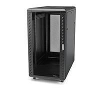 StarTech 32U 4-Post Server Cabinet, 83cm/33in Deep, 1764lb (RK3236BKF) | 19in enclosed enterprise steel rack, Adjustable depth 5.7in-33in, Lockable vented doors, Casters & feet