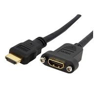 Startech 3Ft Hdmi Female To Male Adapter 4K High Speed Panel Mount Hdmi Cable Hd