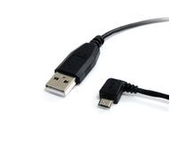 StarTech 3ft Micro USB Type-A to Left Angle Micro USB Type-B Cable Black