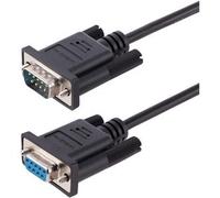 StarTech.com 3m RS232 Serial Null Modem Cable, Crossover Serial Cable w/Al-Mylar Shielding, DB9 Serial COM Port Cable Female to Male, Compatible w/DTE Devices, Black, F/M