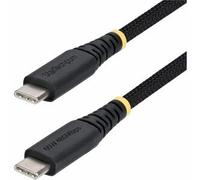 StarTech.com 3m (10ft) USB-C Charging Cable, 60W (3A) PD, Dual-Layer Braided Nylon/TPE Jacket, Rugged USB C Charging Cord, USB 2.0 Laptop Charger Cable