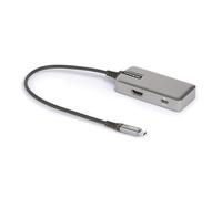 StarTech 4-in-1 USB-C Hub, 4K 60Hz HDMI, Alt-Mode, 100W PD, MacBook | Extra long 10in 25cm cable, Surface Pro 7 iPad Pro HP Elite, Thunderbolt 3/4, Chromebooks, Ultrabooks, Fast speed