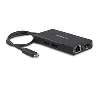 StarTech 4-in-1 USB-C Travel Dock with 4K HDMI, 60W PD, GbE, USB-A | Windows, macOS, ChromeOS, Driverless setup, 25cm/10in attached cable, USB Powered, 2-port USB-A 3.0 5Gbps