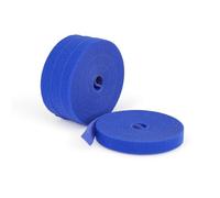 StarTech 4-pack 15ft (4.6m) Hook and Loop Roll, 0.5in Wide, Blue, Cut-to-Size Reusable Cable Ties, Fastener Tape