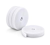 StarTech 4-pack 15ft (4.6m) Hook and Loop Roll, 0.5in Wide, White, Cut-to-Size Reusable Cable Ties, Fastener Tape