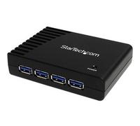 Startech 4 Port Black Superspeed Usb 3.0 Hub Add Four External Superspeed Usb 3.