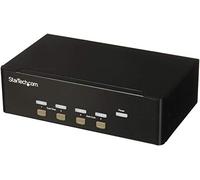 StarTech 4-Port Dual-Monitor VGA KVM Switch, USB Hub, Audio, 1920x1200 | KVM video switch, Hot-key, Support, Control four computers, Share keyboard mouse and two monitors, Peripheral sharing