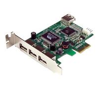 Startech 4-Port Pci Express Lp Usb Adapter Card 3 X 4-Pin Type A Female Usb 2.0