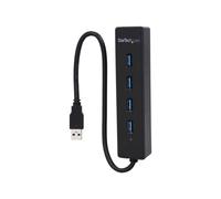 StarTech 4 Port Portable USB 3.0 Hub 5Gbps Black