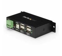 StarTech.com 4-Port USB 2.0 Hub - Metal Industrial USB-A Hub - Din Rail, Wall or Desk Mountable USB Data Hub - TAA Compliant USB Expander Hub