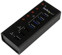 Startech 4 Port Usb 3.0 Hub 3x Usb Charging Ports Wall Mountable Mains Powered