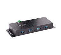 StarTech.com 4-Port Industrial USB 3.0 5Gbps Hub - Rugged USB Hub w/ ESD and Surge Protection - DIN/Wall/Desk Mountable USB-A Hub - USB Expander w/Locking Ports Heavy Duty