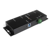 StarTech 4-Port USB 3.0 Hub - 5Gbps - Metal Industrial USB-A Hub - Wall or De...