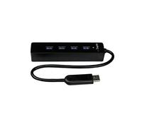 StarTech 4-Port USB 3.0 Hub 5Gbps with Built-in Cable (ST4300PBU3) | SuperSpeed laptop hub, Portable splitter, Mini-USB hub, Built-in cable, Flexible desk placement, Backward compatible