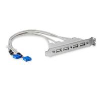 StarTech 4 Port USB A Female Slot Plate Adapter