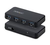 StarTech 4-Port USB-A Hub, 5Gbps, Self-Powered, 2-in-1 USB-C and USB-A Host Cable, 1x BC 1.2 Charging Port, 24W Power Adapter Included, MacBook and Windows