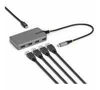 StarTech.com 4-Port USB-C Hub, 5Gbps, Bus Powered, Type-C to 4x Type-A with USB-C Auxiliary Power Input, Portable Hub