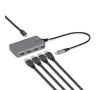 StarTech.com 4-Port USB-C Hub, 5Gbps, Bus Powered, Type-C to 4x Type-A with USB-C Auxiliary Power Input, Portable Hub