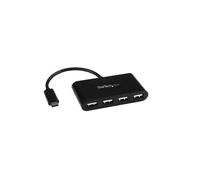 StarTech 4-port Usb-c Hub With Usb 2.0 Type-a Ports in Black Startech Black